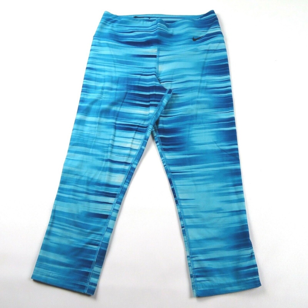 NIKE DRI-FIT Blue athletic capri pants